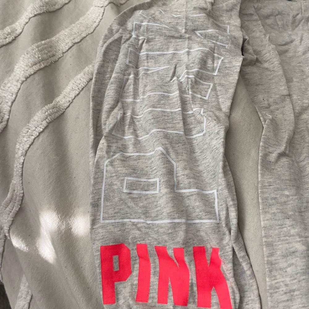 Pink Victoria Secret Large Gray Long Sleeve